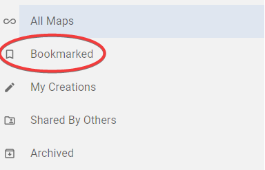 View just bookmarked maps